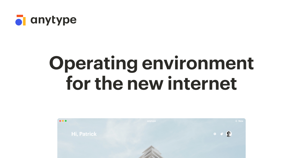 Operating environment for the new internet